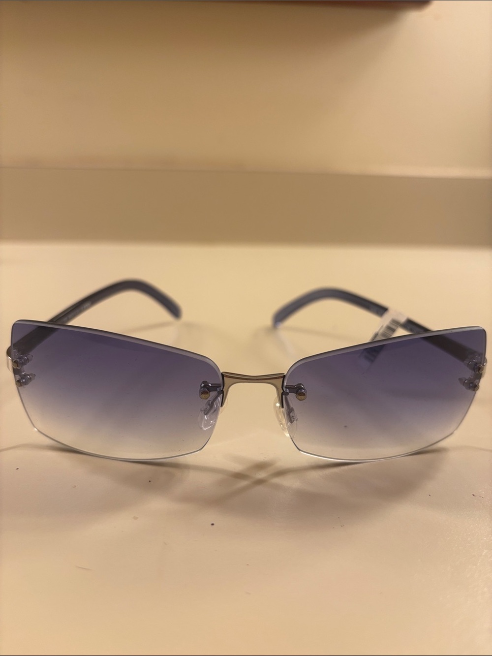 Vintage Fendi FS248 Rimless Purple Y2K Sunglasses